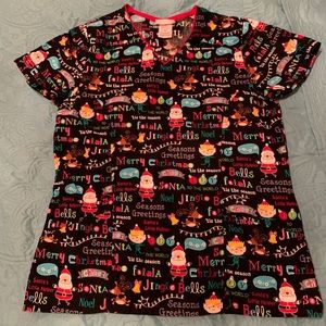 Women’s scrub top- Christmas